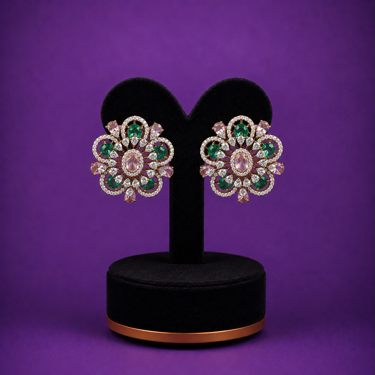 Sparkling diamond finished studs