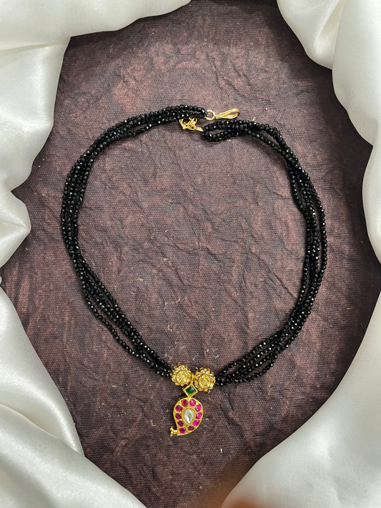 Mango Jadau nakshi ball Bunch neckset