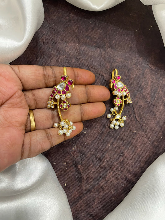 Handcrafted Royal Jadau Parrot Bugadi