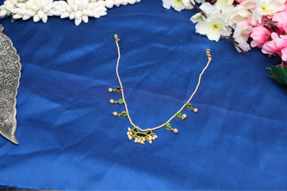 Samantha Inspired Half Moon Swarovski Pearl Chain
