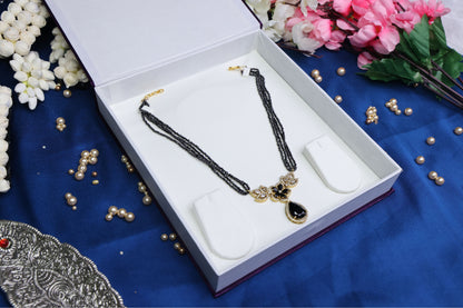 CZ Pendant Black Diamond Necklace