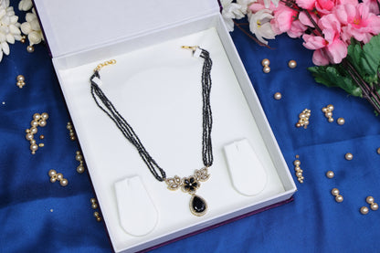 CZ Pendant Black Diamond Necklace