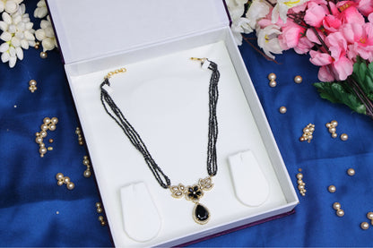 CZ Pendant Black Diamond Necklace