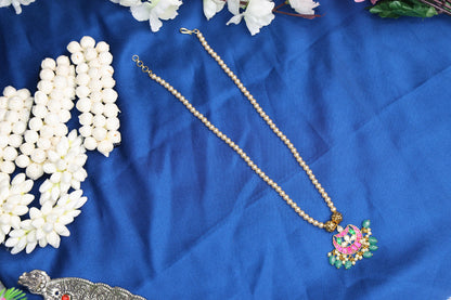 Royal Swarovski Pearl & Nakshi Ball Jadau Medium Necklace