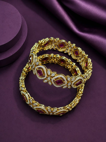 Premium Victorian Floral Bangles set of 2