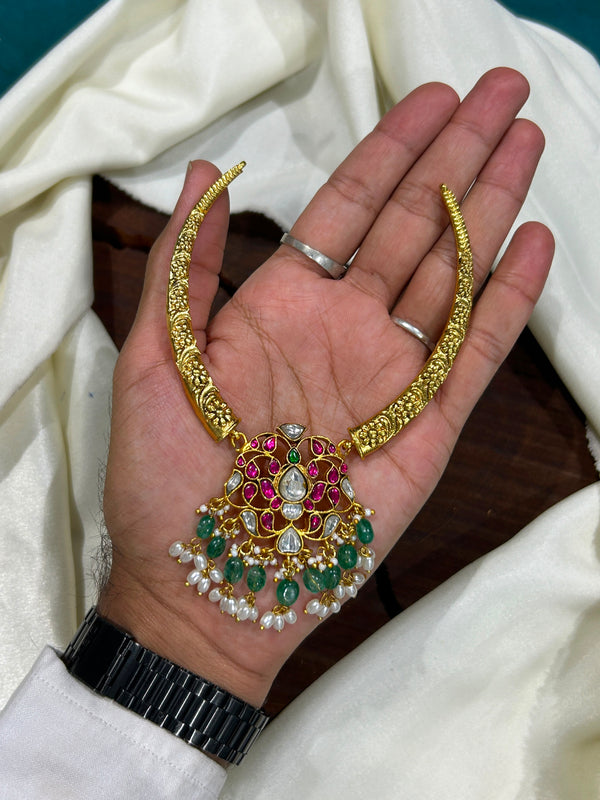 Premium Gold Replica Jadau Kundan Kante
