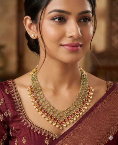 Heritage layered jaali maala Necklace
