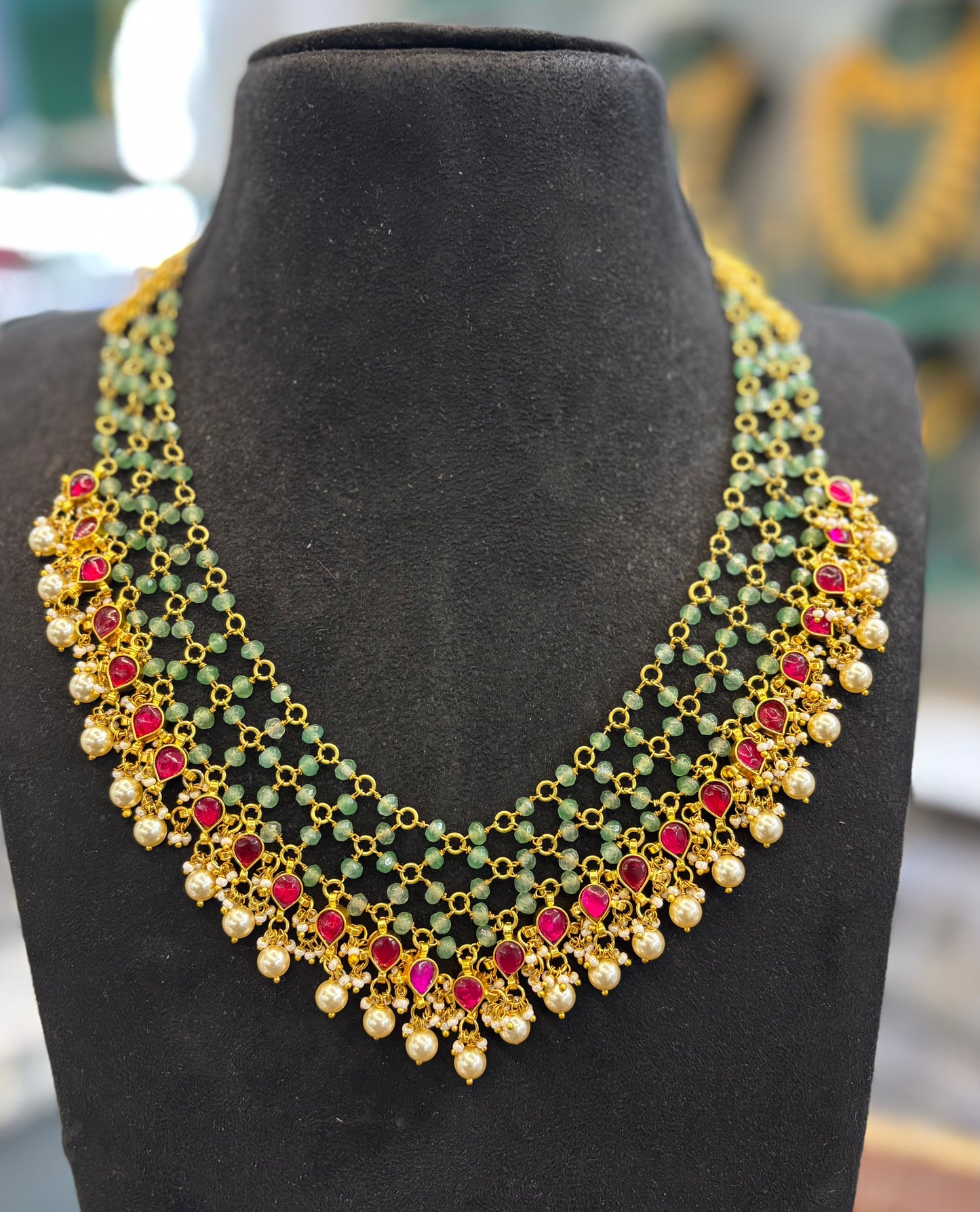 Heritage layered jaali maala Necklace