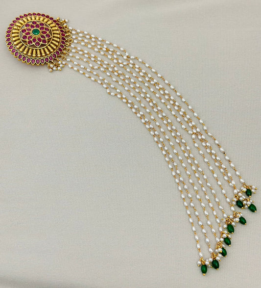 Rashmika mandanna inspired original kemp stone hair accessories