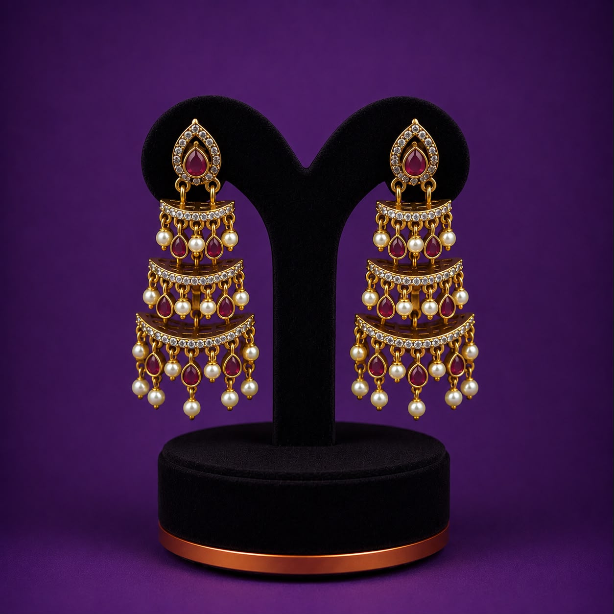Beautiful Spiral Jhumkas