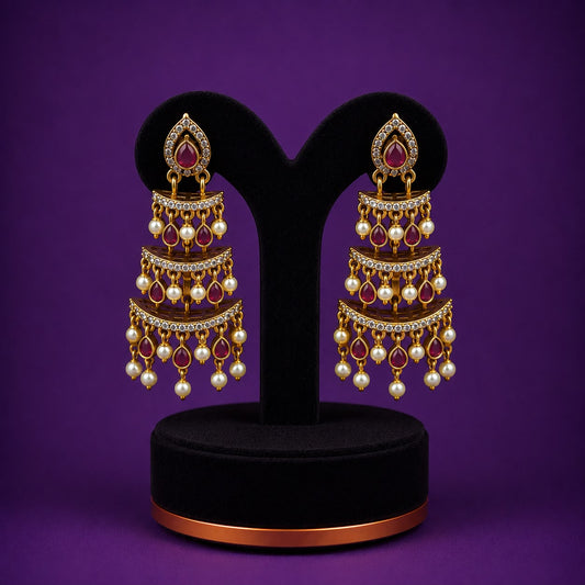 Beautiful Spiral Jhumkas