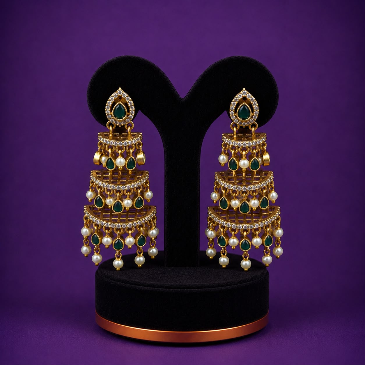 Beautiful Spiral Jhumkas